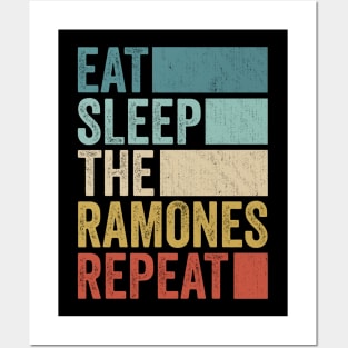 Funny Eat Sleep The Ramones Repeat Retro Vintage Posters and Art